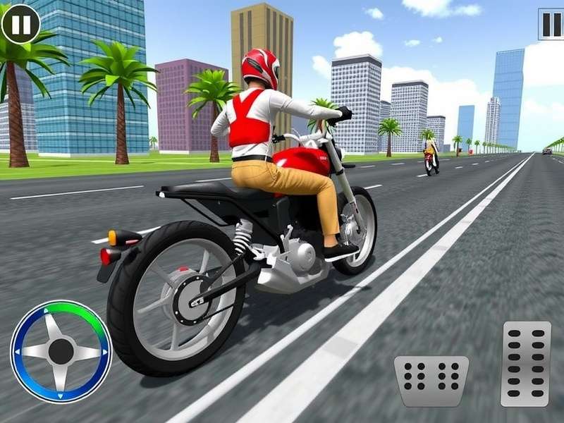 Indian Bike Driving 3D Game Screenshot - भारतीय सड़क पर बाइक चलाते हुए