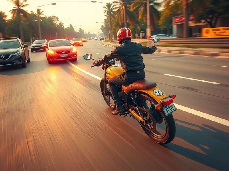 Indian Bike Driving 3D gameplay screenshot showing a bike in city traffic