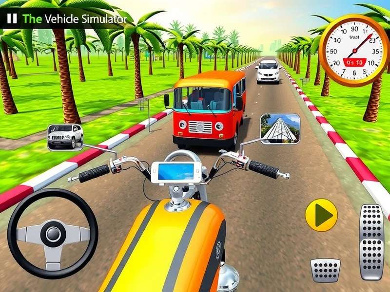 Indian Bike Driving 3D gameplay screenshot showing a biker in city traffic