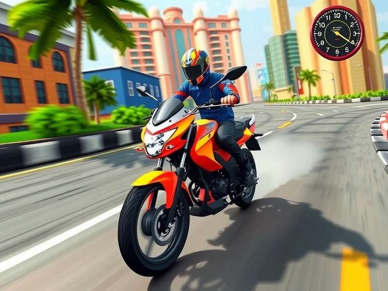Indian Bike Driving 3D gameplay on laptop showing bike stunts in Indian city