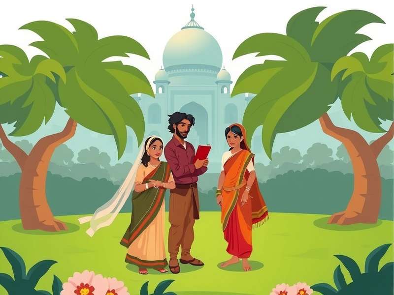 Family riding a motorcycle on an Indian street