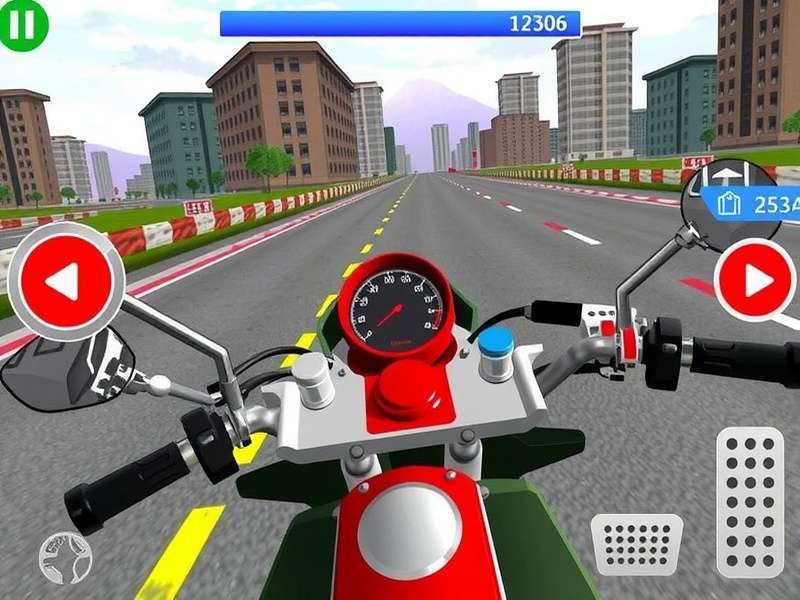 Indian Bike Driving 3D gameplay image showing a bike rider in a busy Indian city