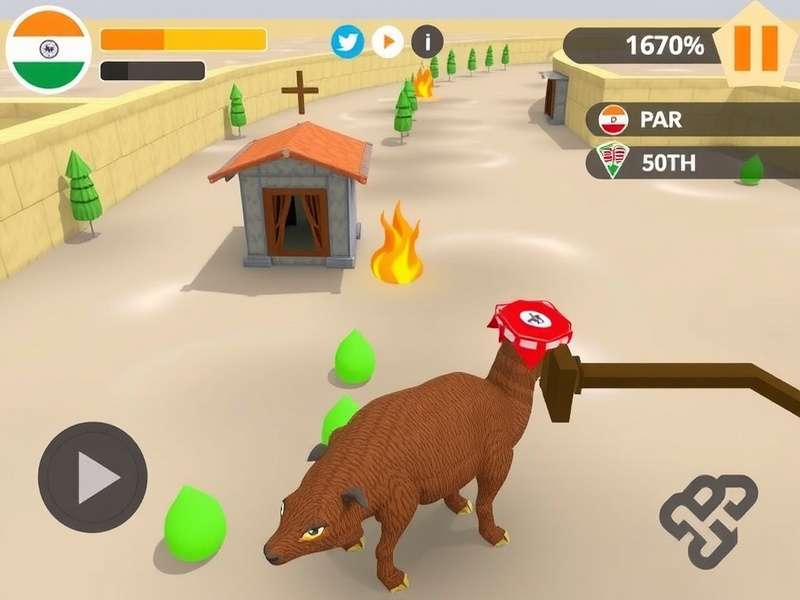 Indian Bike Driving 3D gameplay screenshot showing motorcycle on Indian road