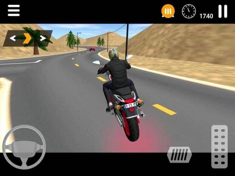 Indian Bike Driving 3D gameplay screenshot showing a bike in Indian city traffic