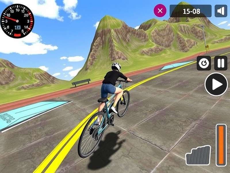 Indian Bike Driving 3D gameplay screenshot showing a bike on Indian roads