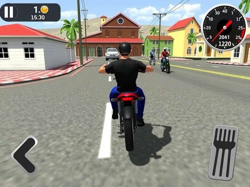 Indian Bike Driving 3D gameplay on a busy Indian street