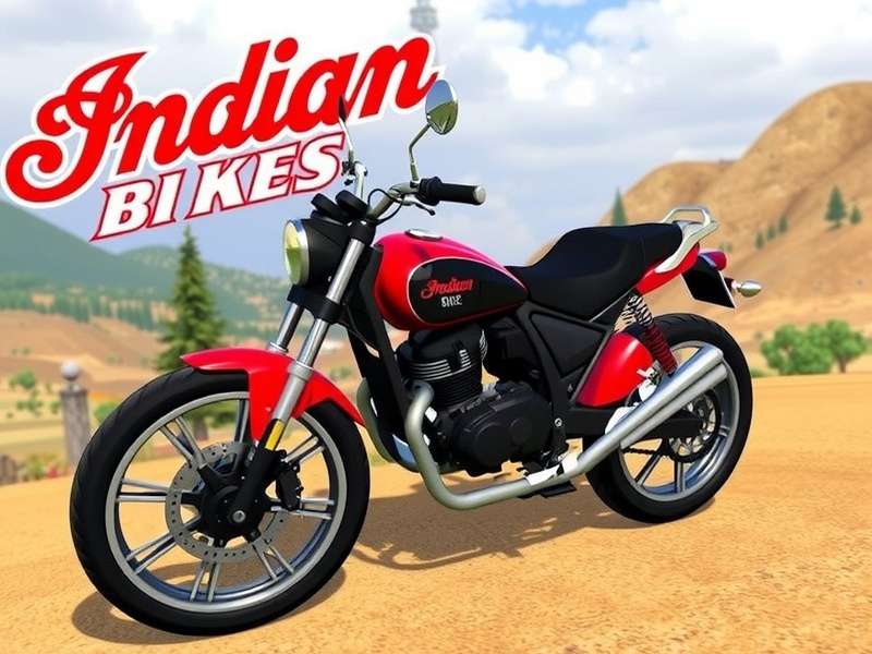 Indian Bike Driving 3D Game Screenshot - Bike on Indian street
