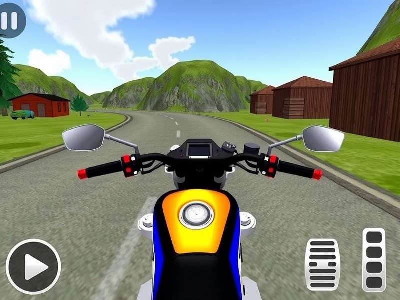 Indian Bike Driving 3D gameplay screenshot showing a bike in Indian traffic