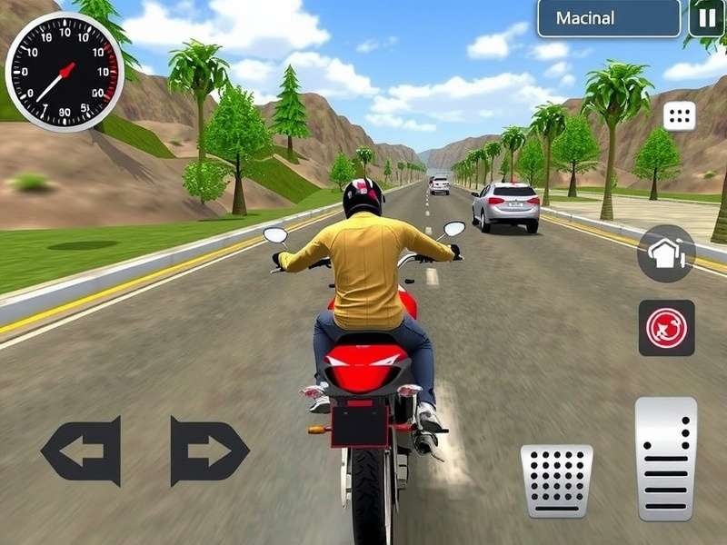 Indian Bike Driving 3D gameplay on PC monitor with controller