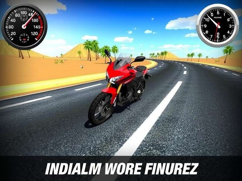 Indian Bike Driving 3D gameplay screenshot showing Indian roads and bikes