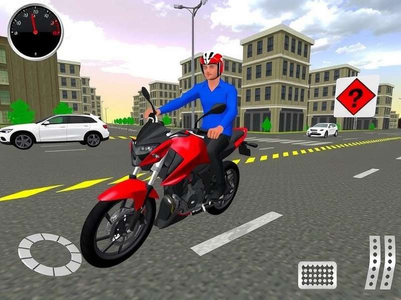 Indian Bike Driving 3D gameplay screenshot showing bike riding on Indian roads