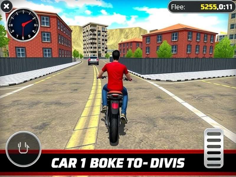 Indian Bike Driving 3D gameplay screenshot showing realistic Indian traffic and bike