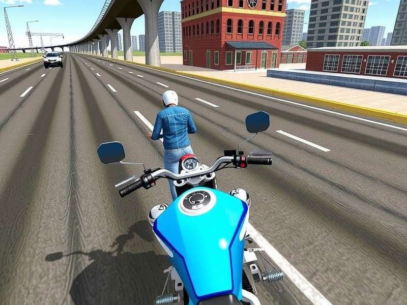 Indian Bike Driving 3D gameplay screenshot showing bike riding on Indian highways
