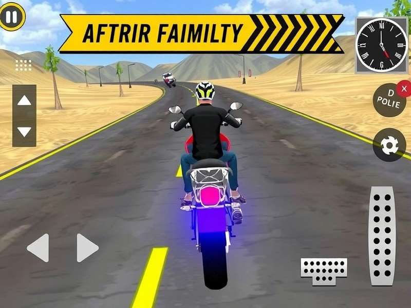 Indian Bike Driving 3D game action screenshot showing bike racing on Indian roads with traffic and obstacles