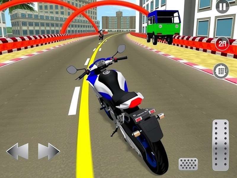 Indian Bike Driving 3D gameplay screenshot showing bike on Indian road