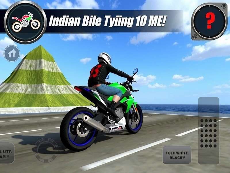 Indian Bike Driving 3D gameplay screenshot showing realistic Indian roads and bikes