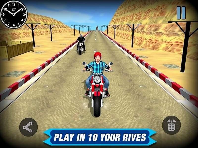 Indian Bike Driving 3D gameplay screenshot showing realistic Indian roads and bike
