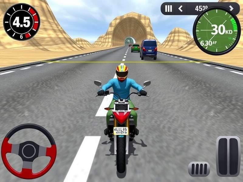 Indian Bike Driving 3D offline mode gameplay showing bike on Indian highway