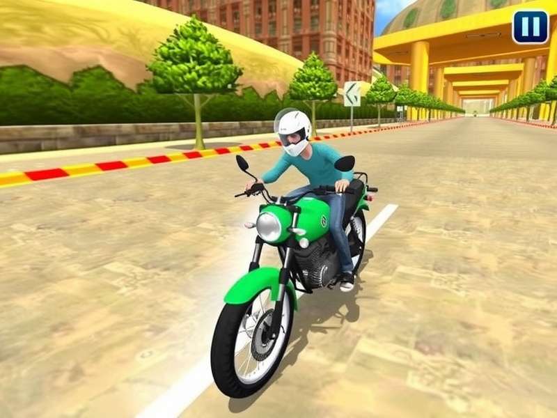 Indian Bike Driving 3D gameplay screenshot showing a biker on a Mumbai highway