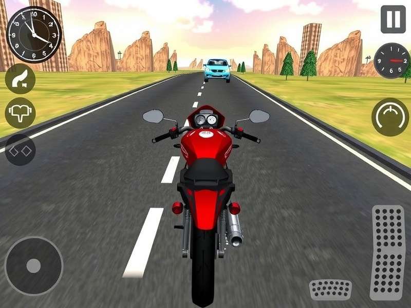 Indian Bike Driving 3D gameplay screenshot showing realistic Indian roads and traffic